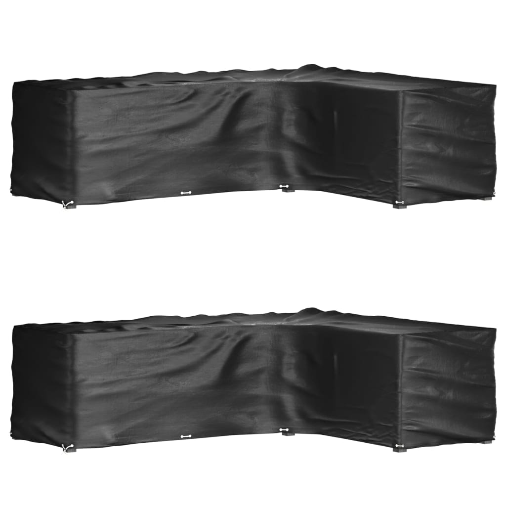 Överdrag för utemöbler 2st 16 ölj. 260x210x80 cm L-format