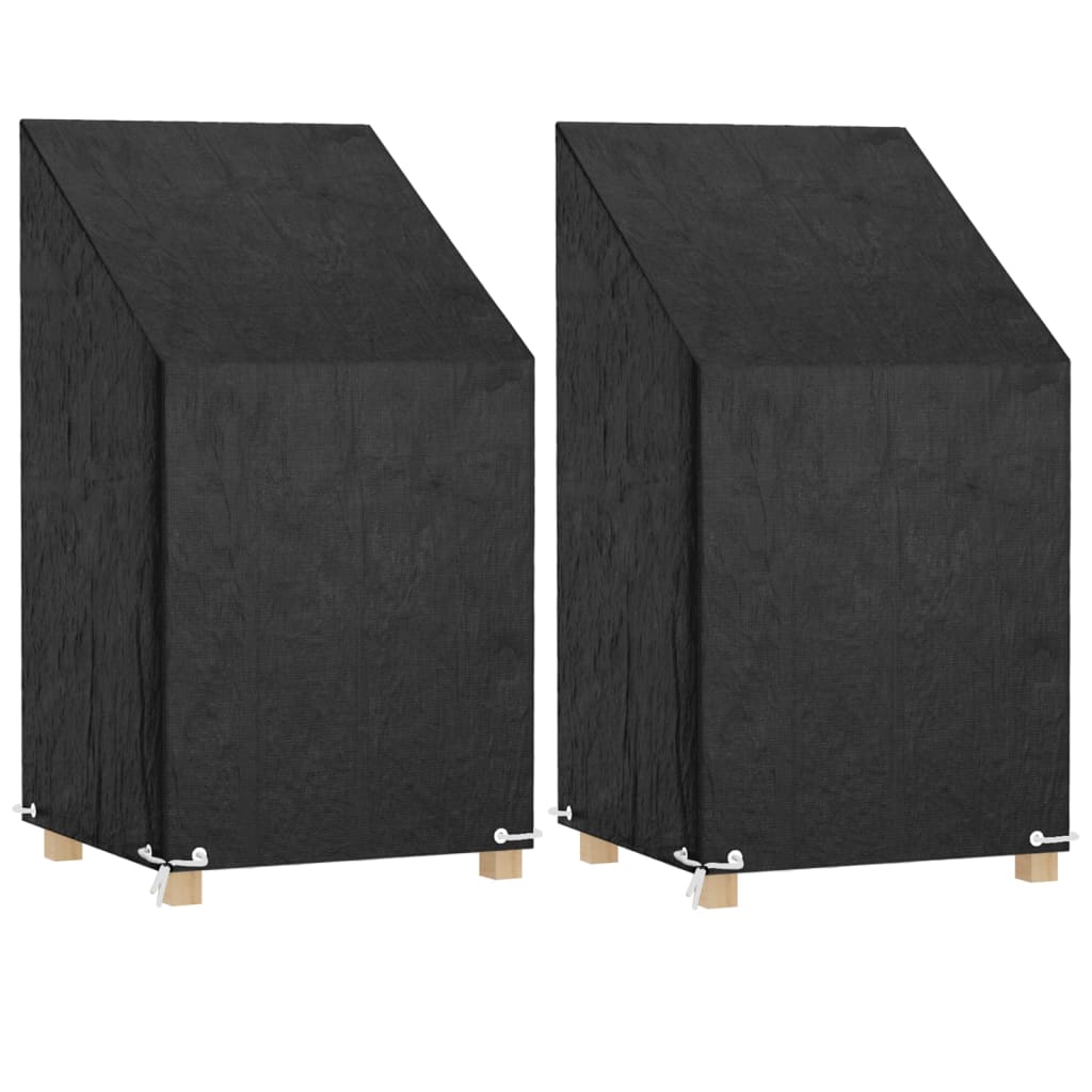 Överdrag för utemöbler 2 st 8 ölj. 65x65x80/120 cm polyeten