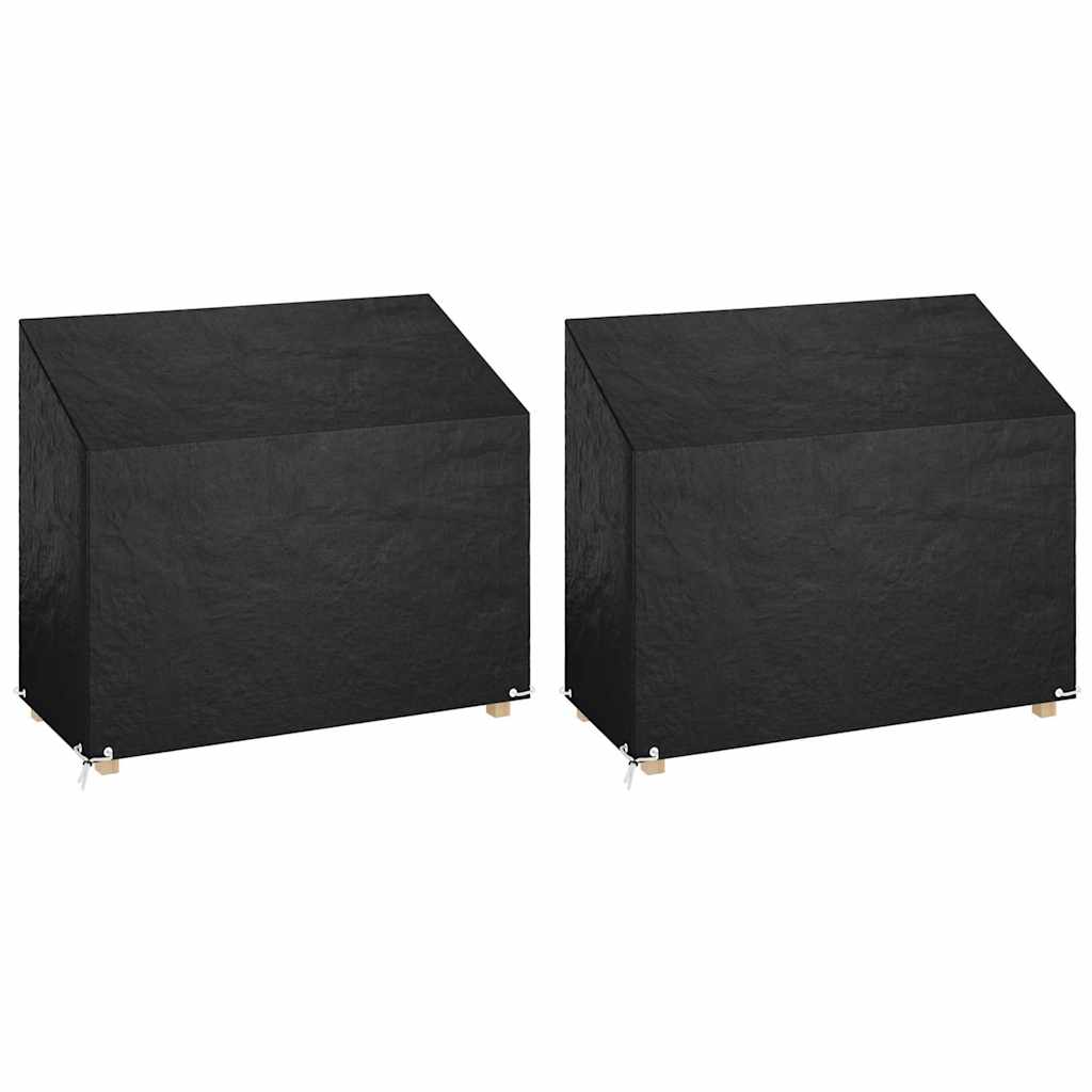Överdrag för utomhusbänk 2st 8 ölj. 160x70x70/88 cm polyeten