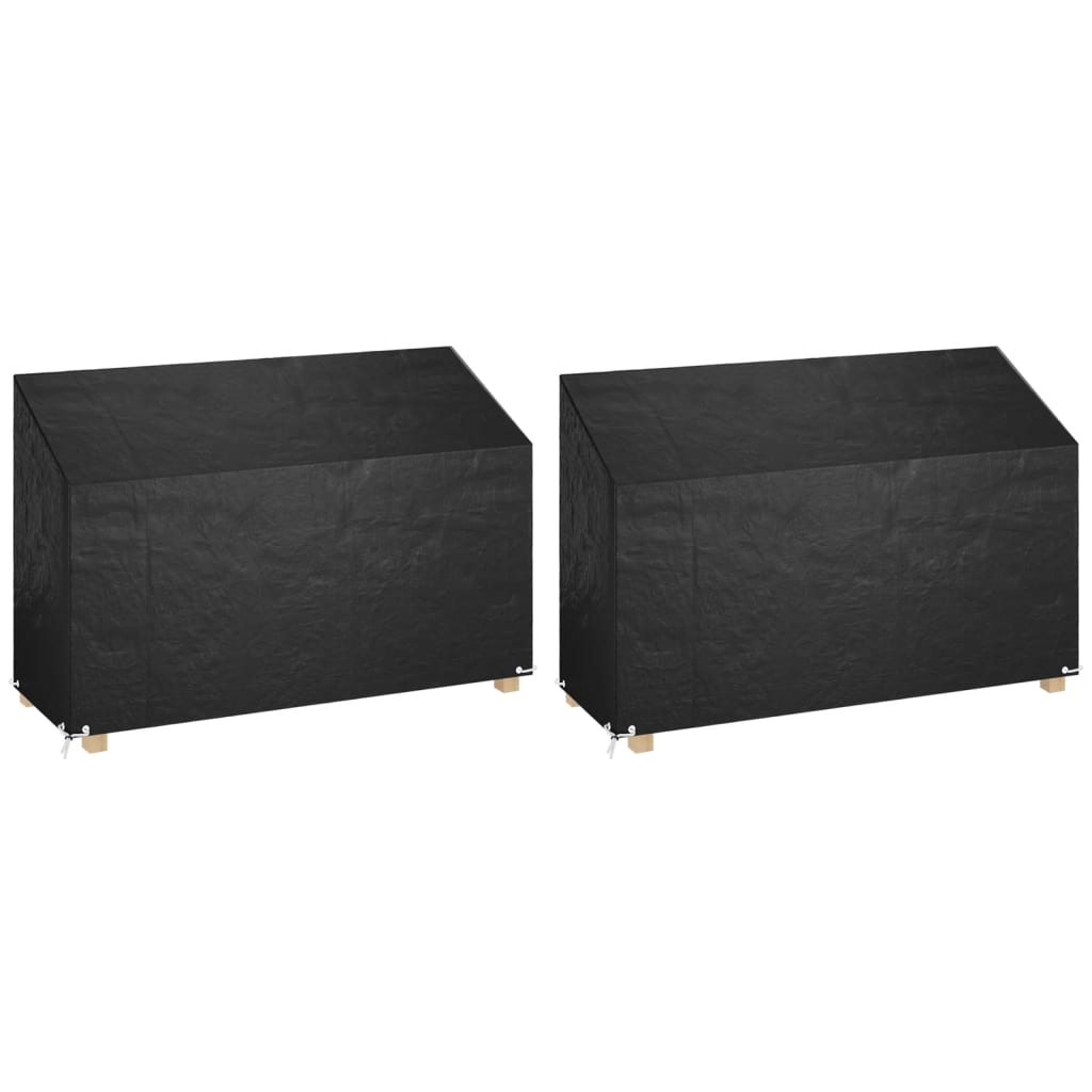 Överdrag för utomhusbänk 2st 8 ölj. 190x70x70/88 cm polyeten