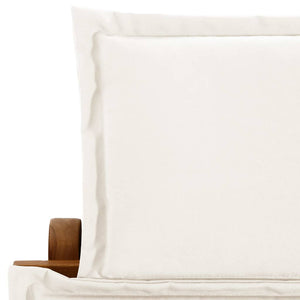 Solsängar med dynor 2 st gräddvit massivt akaciaträ