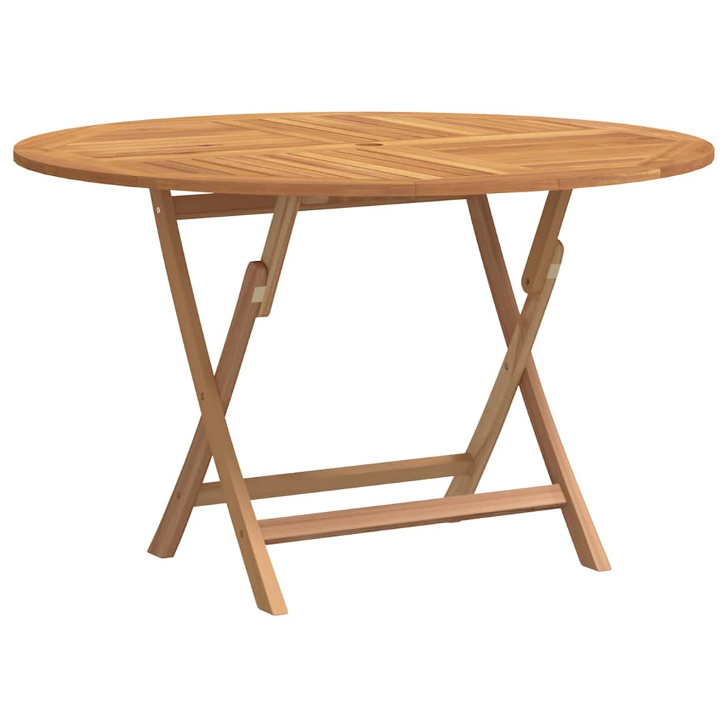 Hopfällbart trädgårdsbord Ø 110x75 cm massiv teak