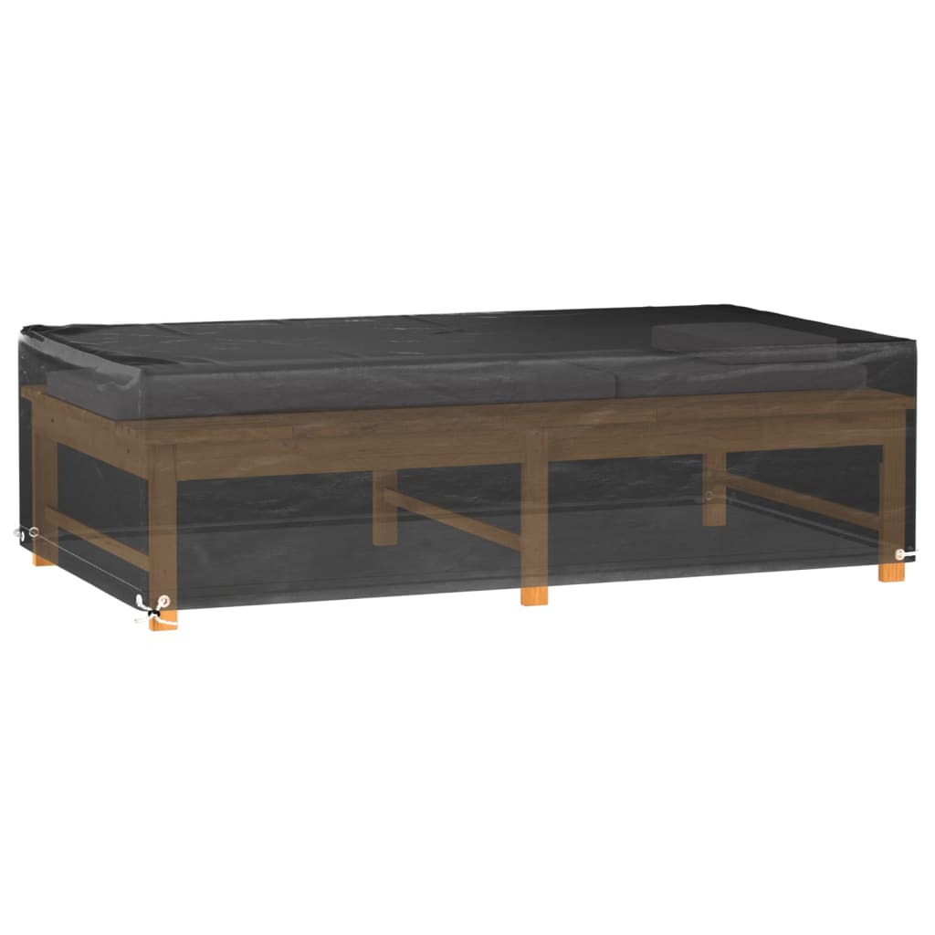 Överdrag för utemöbler 8 ölj. 125x70x35 cm rektangulärt