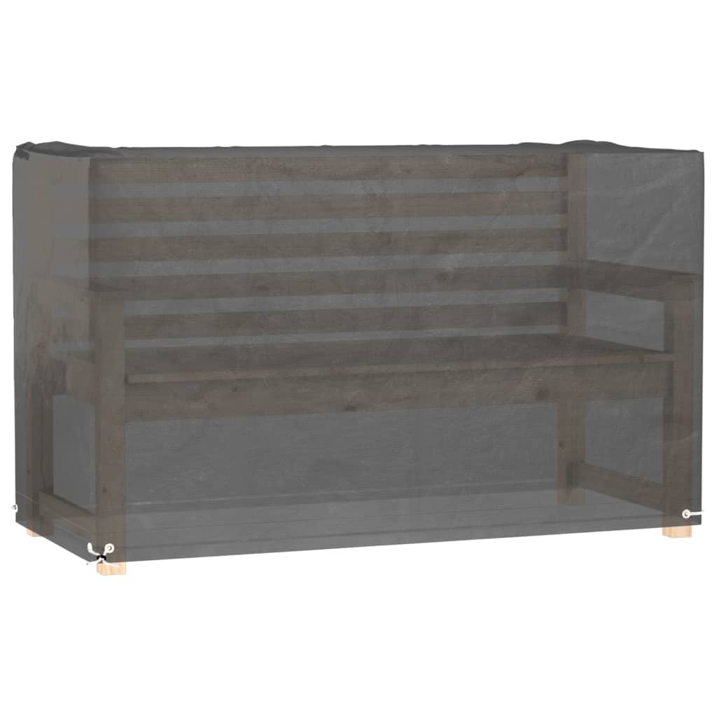 Överdrag för utemöbler 8 öljetter 125x55x75 cm rektangulärt
