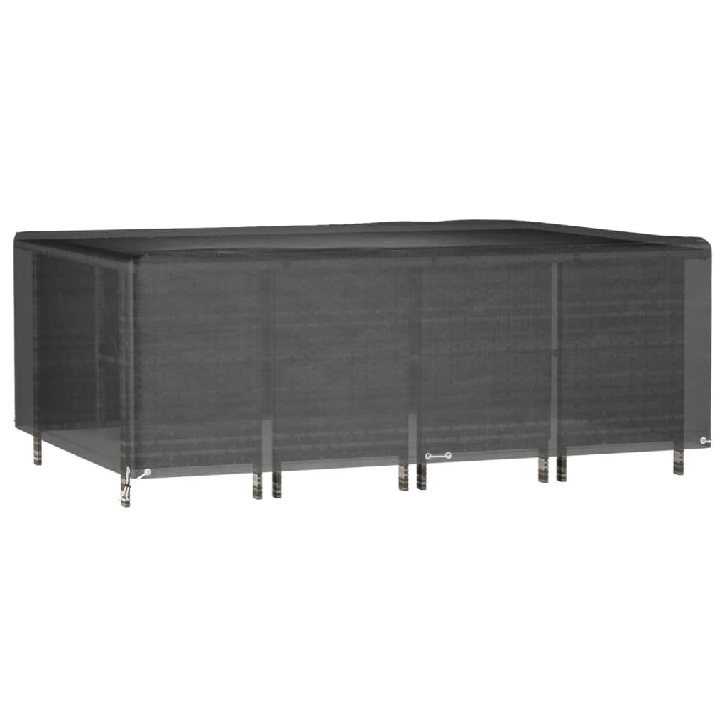 Överdrag för trädgårdsmöbler 12 ölj. 240x180x80 cm rektangulärt