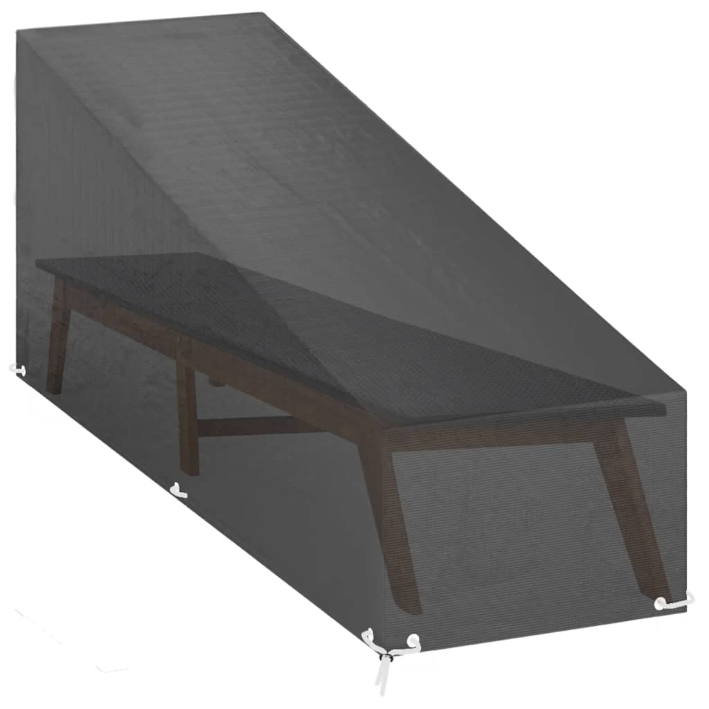 Överdrag för solsäng 12 öljetter 205x75x40/70 cm polyeten