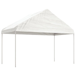 Paviljong med tak vit 17,84x4,08x3,22 m polyeten