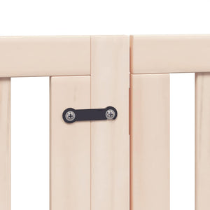 Hundgrind med dörr vikbar 9 paneler 450 cm poppel