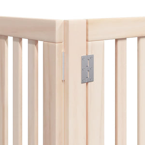 Hundgrind med dörr vikbar 9 paneler 450 cm poppel