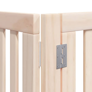 Hundgrind med dörr vikbar 8 paneler 640 cm poppel