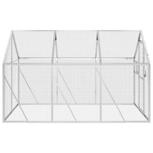 Fågelvoljär silver 1,79x3x1,85 m aluminium