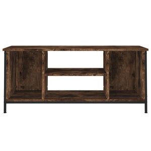 Tv-bänk rökfärgad ek 102x35x45 cm konstruerat trä