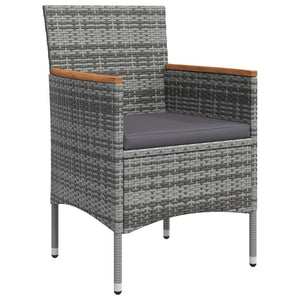 Matgrupp för trädgården med dynor grå och svart