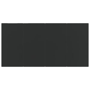 Matgrupp för trädgården med dynor 5 delar svart