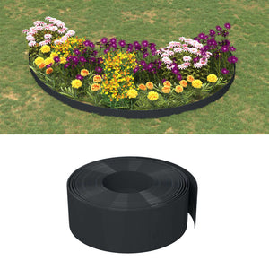 Rabattkant svart 10 m 20 cm polyeten