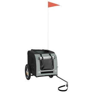 Cykelvagn för djur grå och svart oxfordtyg och järn