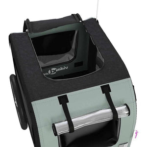 Cykelvagn för djur grå och svart oxfordtyg och järn