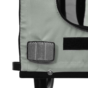 Cykelvagn för djur grå och svart oxfordtyg och järn