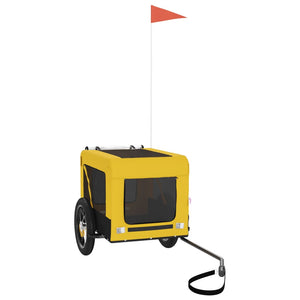 Cykelvagn för djur gul och svart oxfordtyg och järn