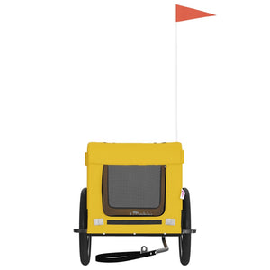 Cykelvagn för djur gul och svart oxfordtyg och järn