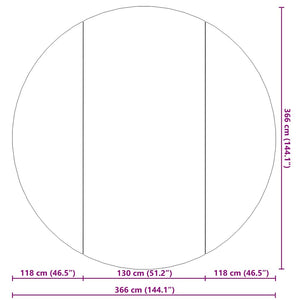 Bottenmatta ljusgrå Ø306 cm polyester geotextil