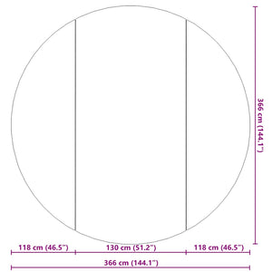 Bottenmatta ljusgrå Ø366 cm polyester geotextil