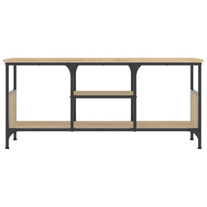 Tv-bänk sonoma-ek 100x35x45 cm konstruerat trä & järn