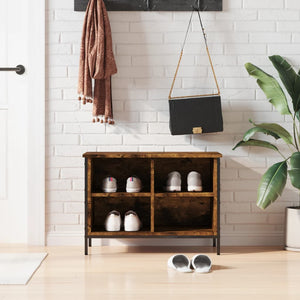 Skohylla rökfärgad ek 69x35x50 cm konstruerat trä