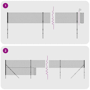 Stängsel med markspett antracit 2,2x10 m