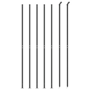 Stängsel med stolpsko antracit 1,6x10 m