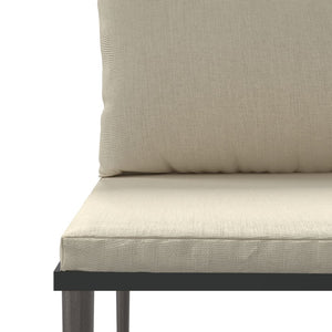 Loungegrupp med dynor 3 delar konstrottning grå