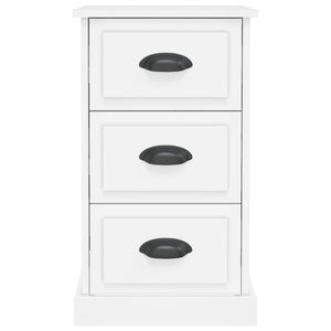 Sängbord vit 39x39x67 cm konstruerat trä