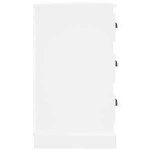 Sängbord vit 39x39x67 cm konstruerat trä