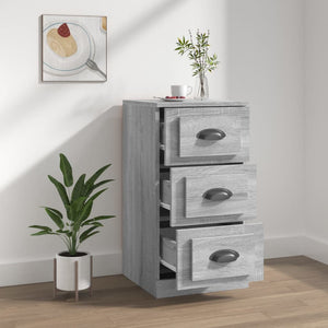 Byrå grå sonoma 36x35,5x67,5 cm konstruerat trä