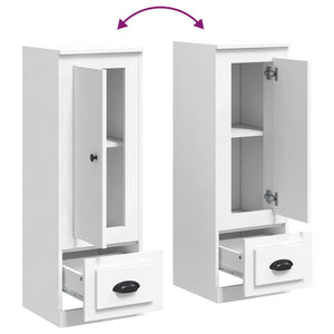 Skåp vit 36x35,5x103,5 cm konstruerat trä