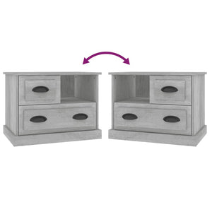 Sängbord betonggrå 60x39x45 cm