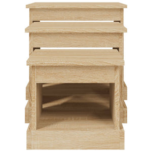 Soffbord 3 delar sonoma-ek konstruerat trä