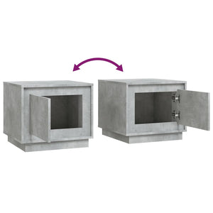 Soffbord betonggrå 51x50x44 cm konstruerat trä