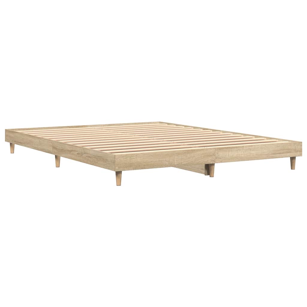 Sängram sonoma-ek 135x190 cm konstruerat trä