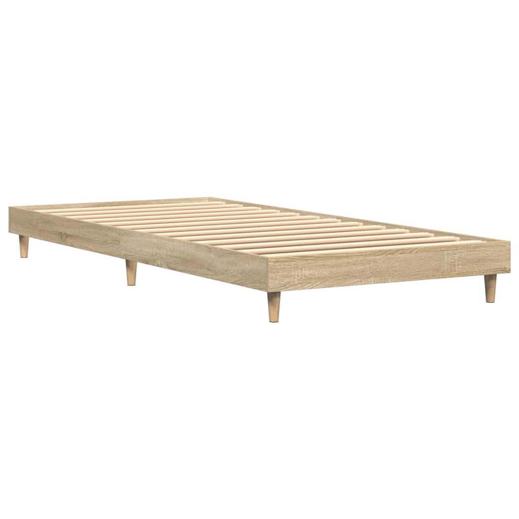 Sängram utan madrass sonoma-ek 90x190 cm konstruerad trä