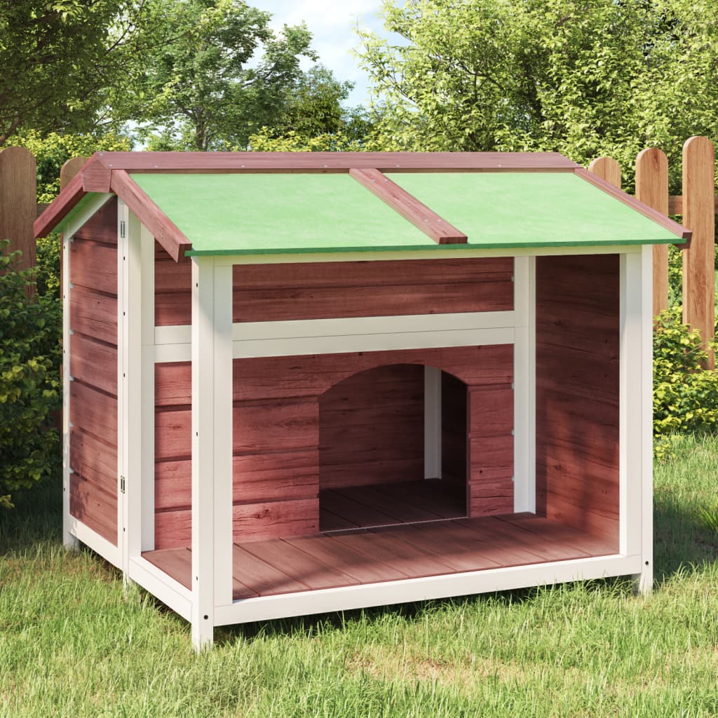 Hundgård mockabrun 96x87x80,5 massiv furu