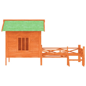 Hundgård brun 159x120x88,5 cm massiv furu