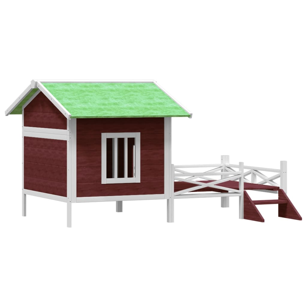 Hundgård mockabrun 159x120x88,5 cm massiv furu
