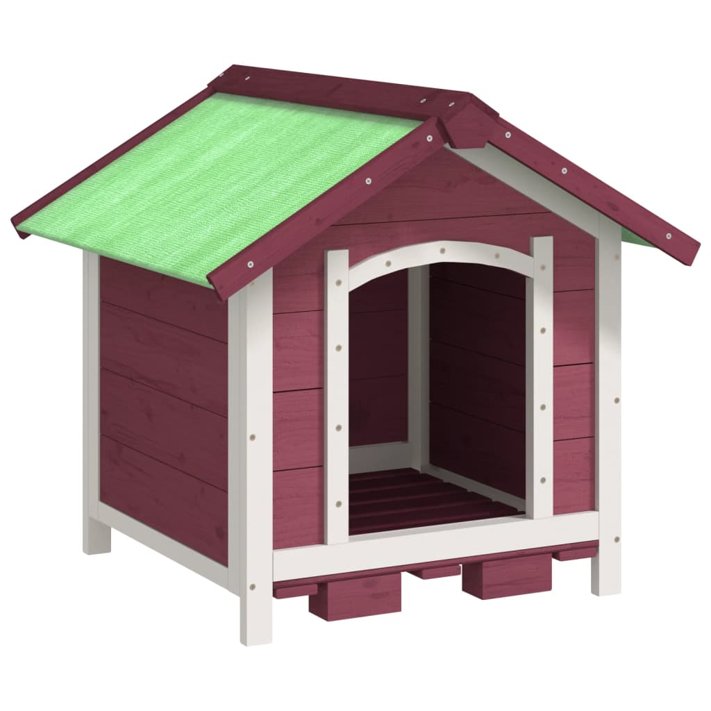 Hundgård mockabrun 65x65x61,5 cm massiv furu