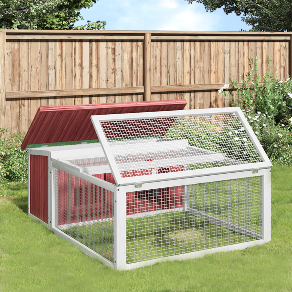 Kaninbur mocka 117,5x97x47,5 cm massiv furu