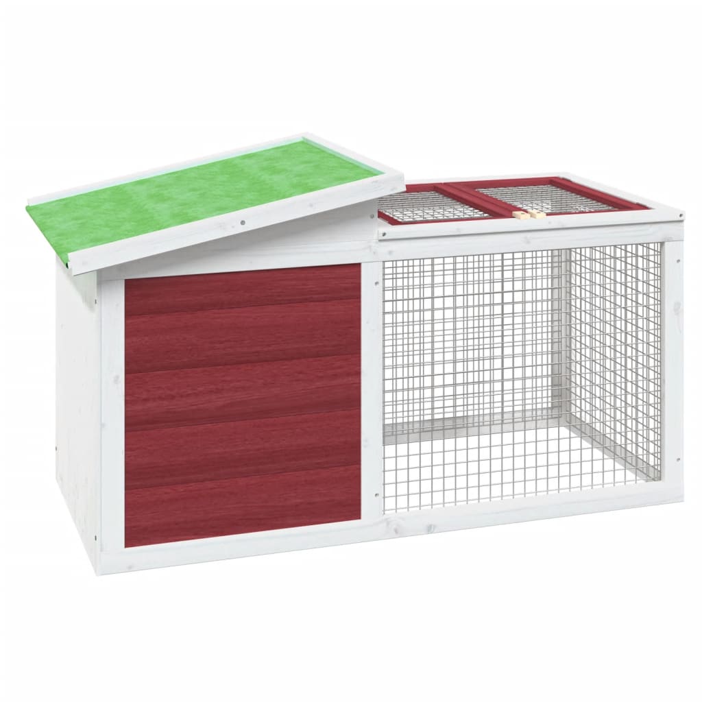 Kaninbur mocka 100,5x54x55 cm massiv furu