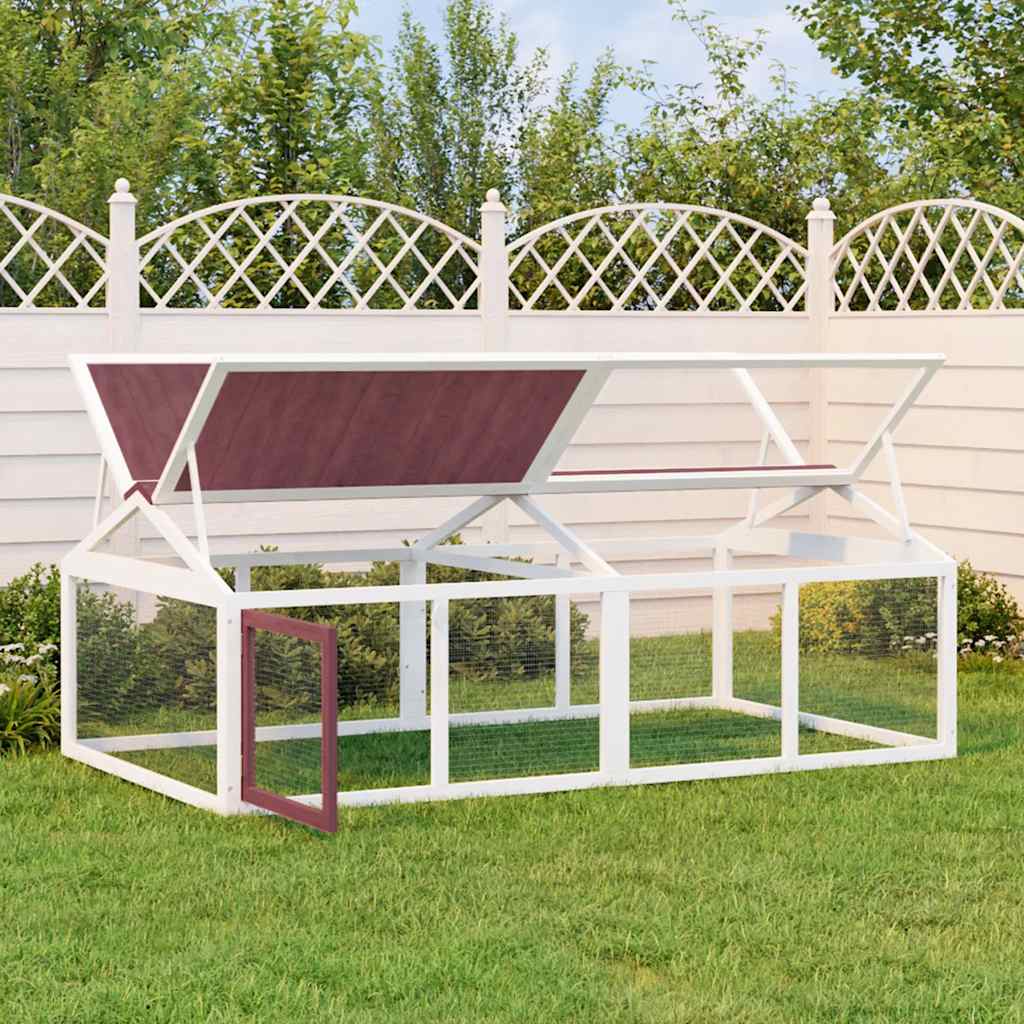 Utomhusbur brun 200x112,5x74 cm massiv furu