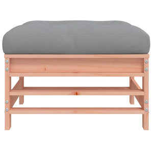 Fotpall med dyna för trädgården massiv douglasgran