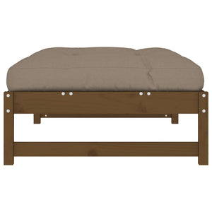 Fotpall för trädgården honungsbrun 120x80 cm massiv furu