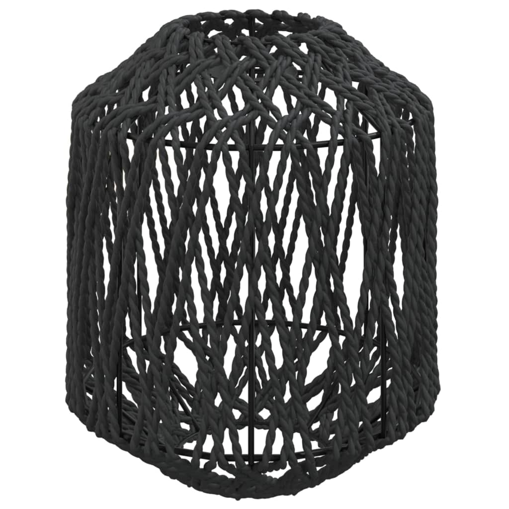 Lampskärm svart Ø23x28 cm järn och papper